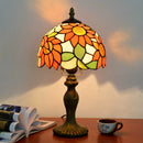 Abajur Tiffany Luminária de Mesa Vitral Girassol