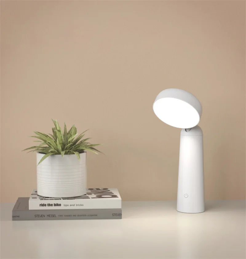 Luminária de Mesa Abajur Recarregável Moderna Luz