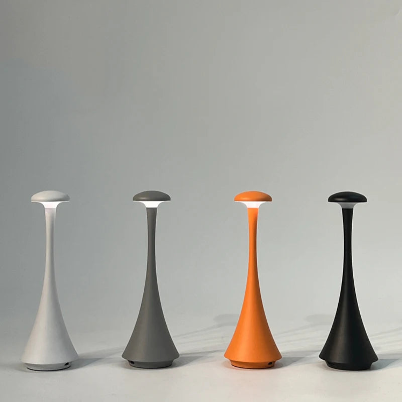 Abajur Cogumelo Luz Luminária de Mesa Recarregável