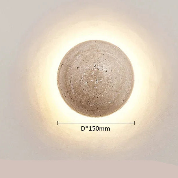Arandela Pedra Travertino Lua