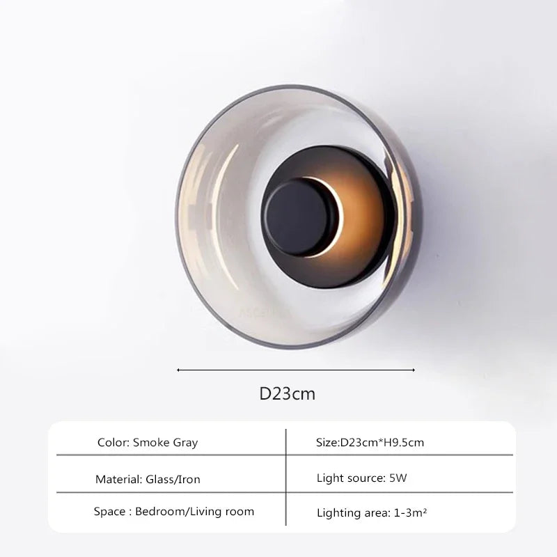 Arandela Luminária de Vidro Aura