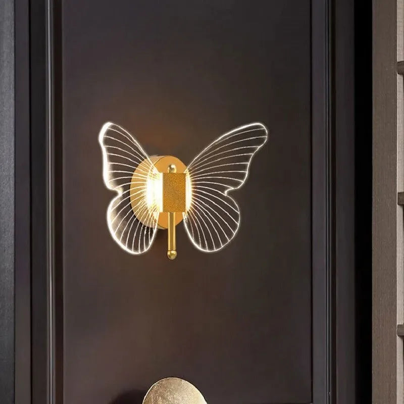 Arandela Lâmpada de Parede Borboleta Luxo - Detaila