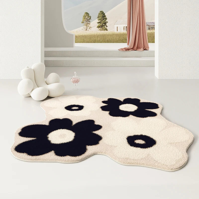 Tapete Decorativo Orgânico Redondo Irregular Floral