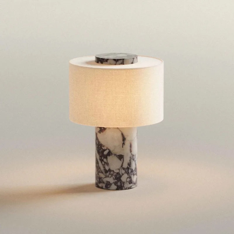Abajur Luminária de Mesa Mármore Recarregável
