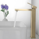 Torneira Para Banheiro e Lavabo Dourado Escovado Monocomando