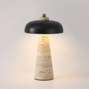 Luminária de Mesa Abajur Pedra Travertino Naturéa Recarregável