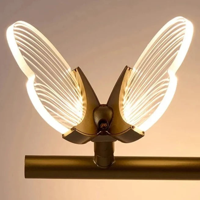 Arandela Lâmpada de Parede Borboleta Luxo - Detaila