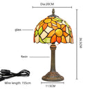 Abajur Tiffany Luminária de Mesa Vitral Girassol