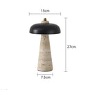 Luminária de Mesa Abajur Pedra Travertino Naturéa Recarregável