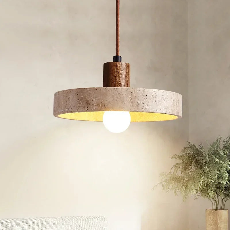 Pendente Pedra Travertino Elise