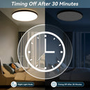 Luminária de Teto Plafon de Sobrepor Grande 33 cm LED Potente 30W - Estilo Circular - Com Controle Remoto