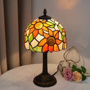 Abajur Tiffany Luminária de Mesa Vitral Girassol