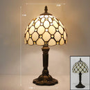 Abajur Tiffany Luminária de Mesa Vitral Perola