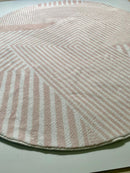 Tapete Decorativo Redondo Rosa Detaila