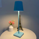 Abajur Luminária de Mesa Azul Recarregável Detaila