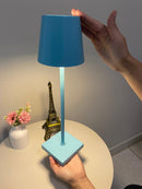 Abajur Luminária de Mesa Azul Recarregável Detaila