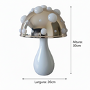 Abajur Cogumelo Luminária de Mesa Amanita Mushroom Metal