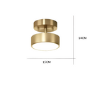 Plafon de Sobrepor Lustre Luminária de Teto Redonda Metal Jade