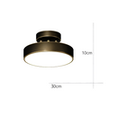 Plafon de Sobrepor Lustre Luminária de Teto Redonda Metal Jade