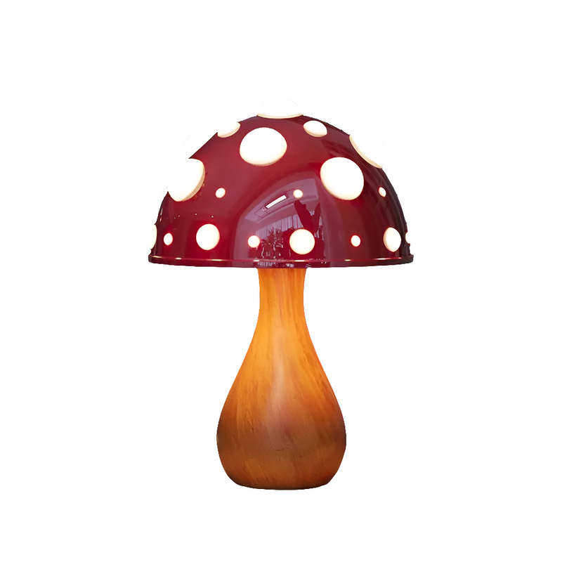 Abajur Cogumelo Luminária de Mesa Amanita Mushroom Metal