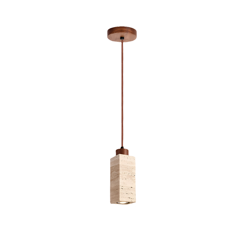 Pendente Pedra Travertino Luminária de Teto Amund