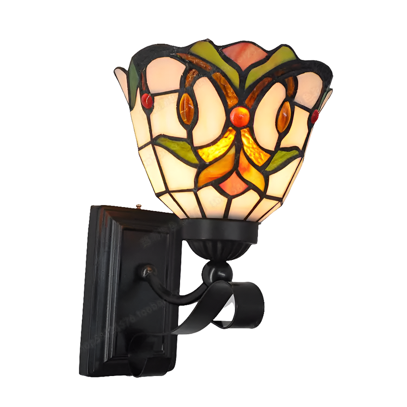 Arandela Luminária Tiffany Vitral Invertida