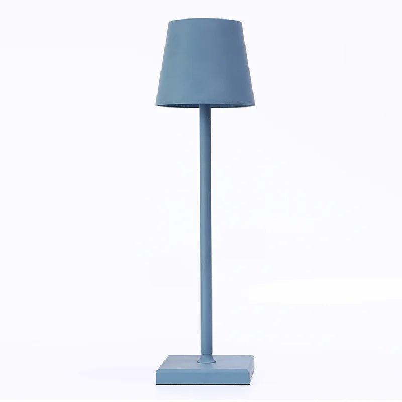 Luminária Abajur de mesa Metal Recarregável Fina